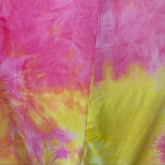 White Birch Tie-Dye Pink and Yellow Short Sleeve Top Medium - Picture 5 of 10